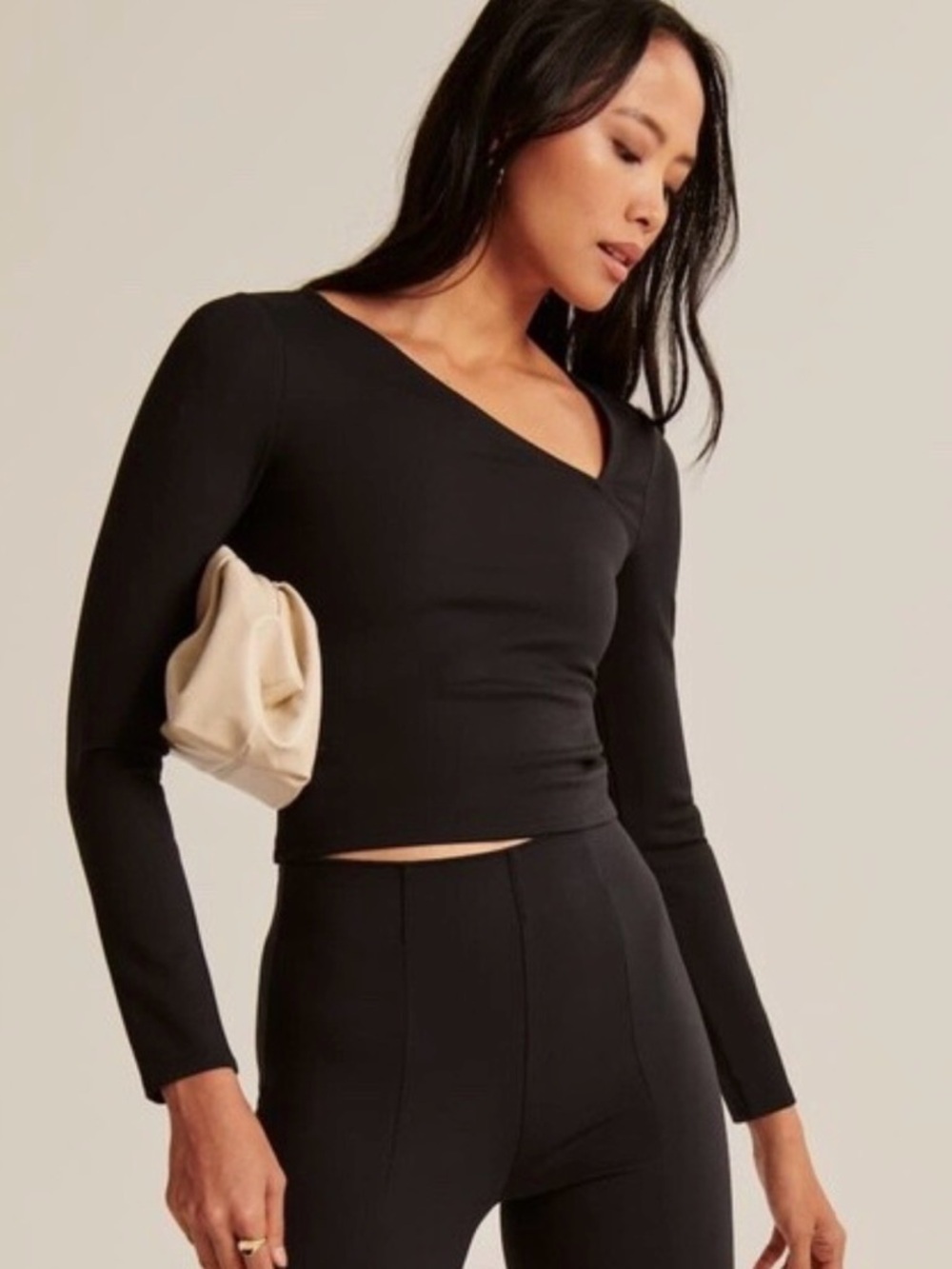 NWT Express Body Contour Asymmetrical Ponte Top Size M